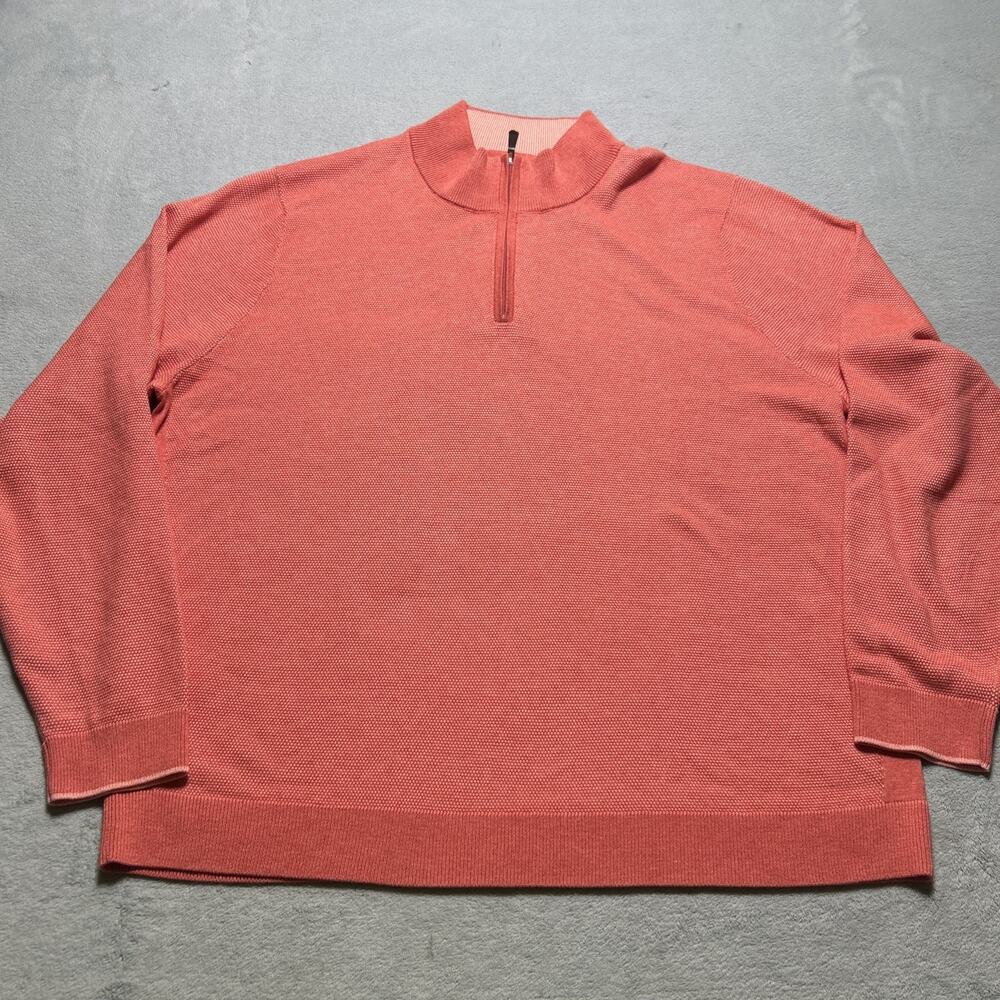 NWT Tommy Bahama Island Zone Cool Side Pullover Sweater Men XL Qtr Zip Rib Knit - Picture 10 of 15